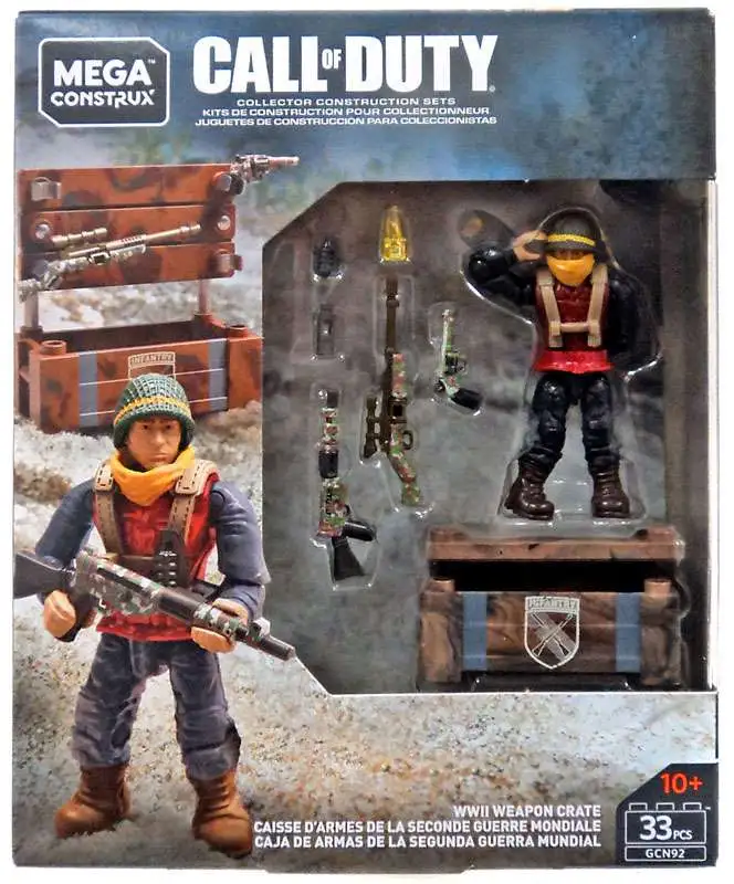 Mega Construx Call of Duty WWII WEAPON CRATE GCN92-33 Pieces 