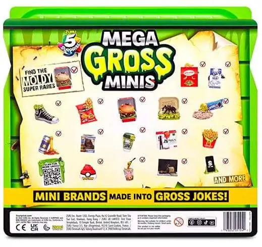 5 Surprise Mega Gross Minis Mystery Pack [5 Grossest Surprise Miniature  Toys Ever!]