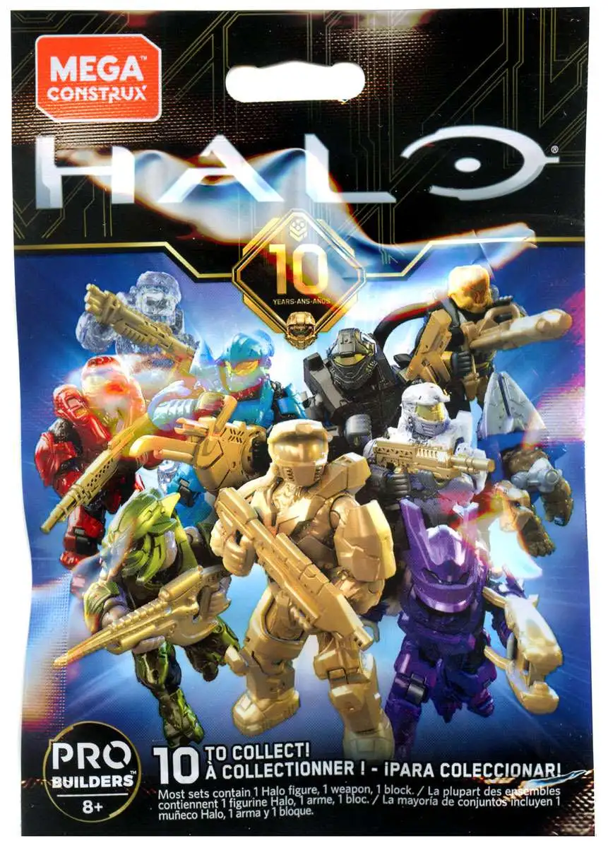 Halo Gold Series 10 Blue GRUNT NEW In Sealed Bag Mega Construx Mystery 