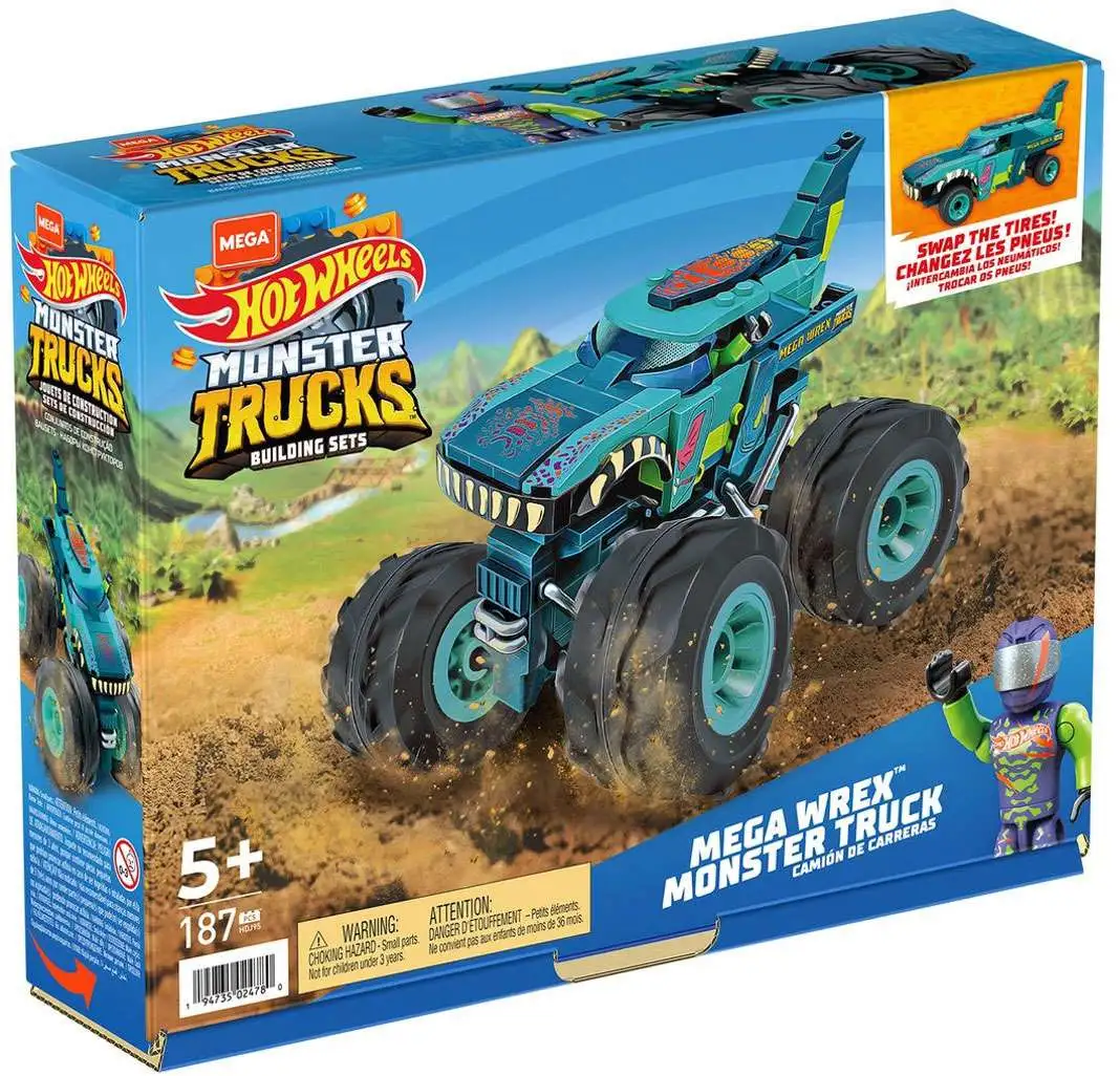 MEGA Hot Wheels Mega-Wrex Monster Truck Building Set with 1 Figure