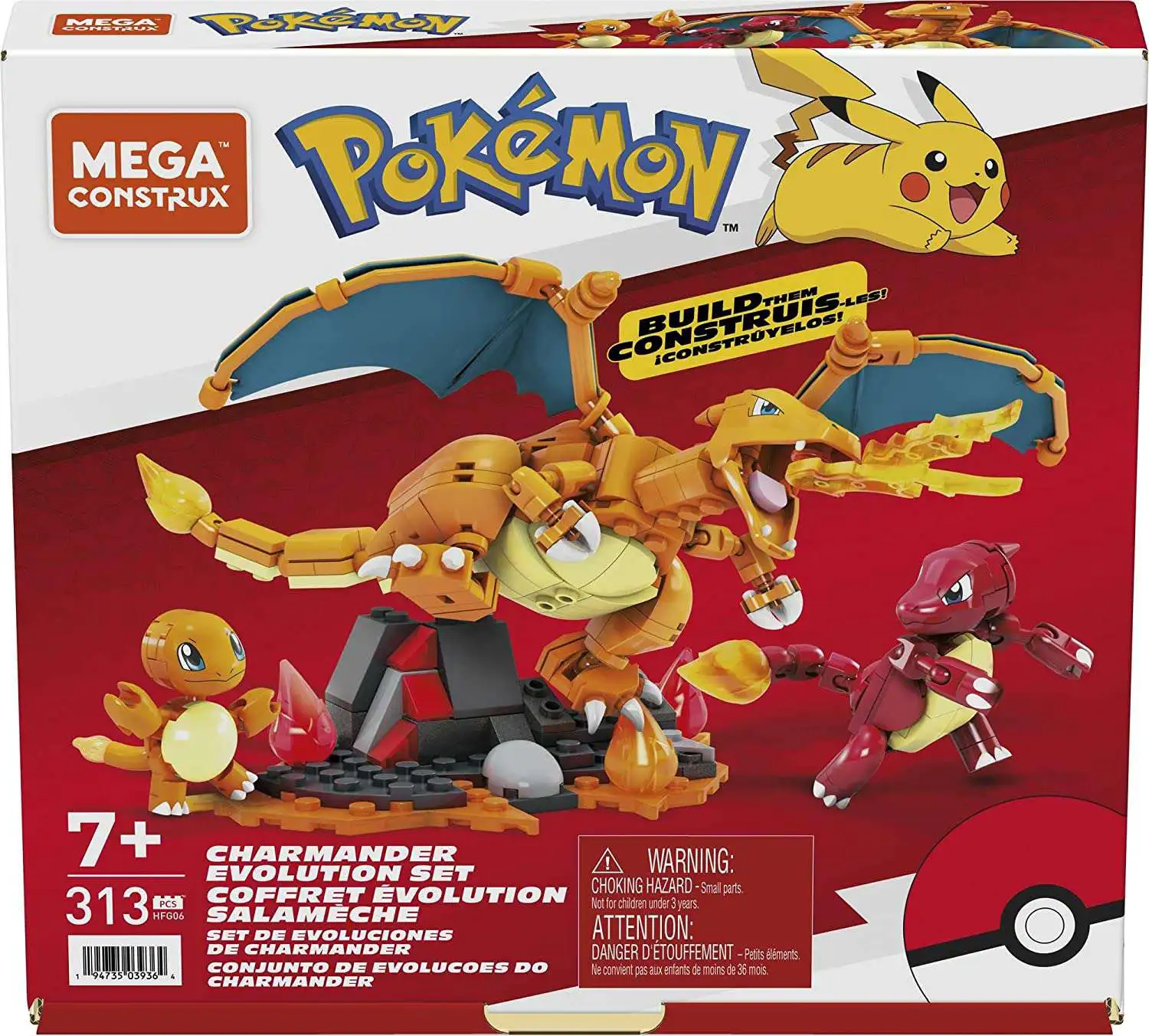 Kit Evoluções Pokémon - Charmander, Charmeleon e Charizard