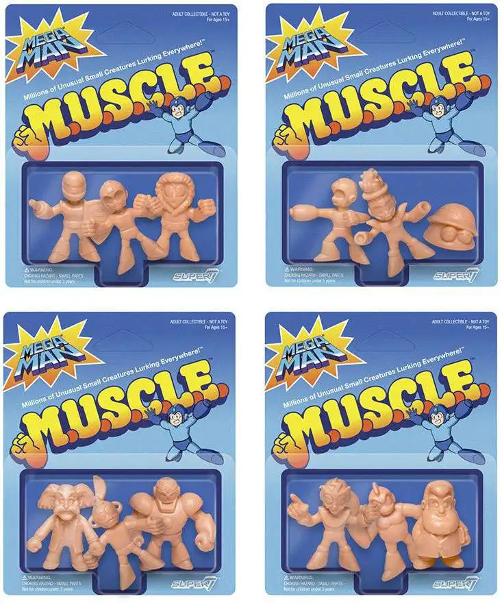 M.U.S.C.L.E. Mega Man A, B, C & D 1.75-Inch Set of 4 3-Packs