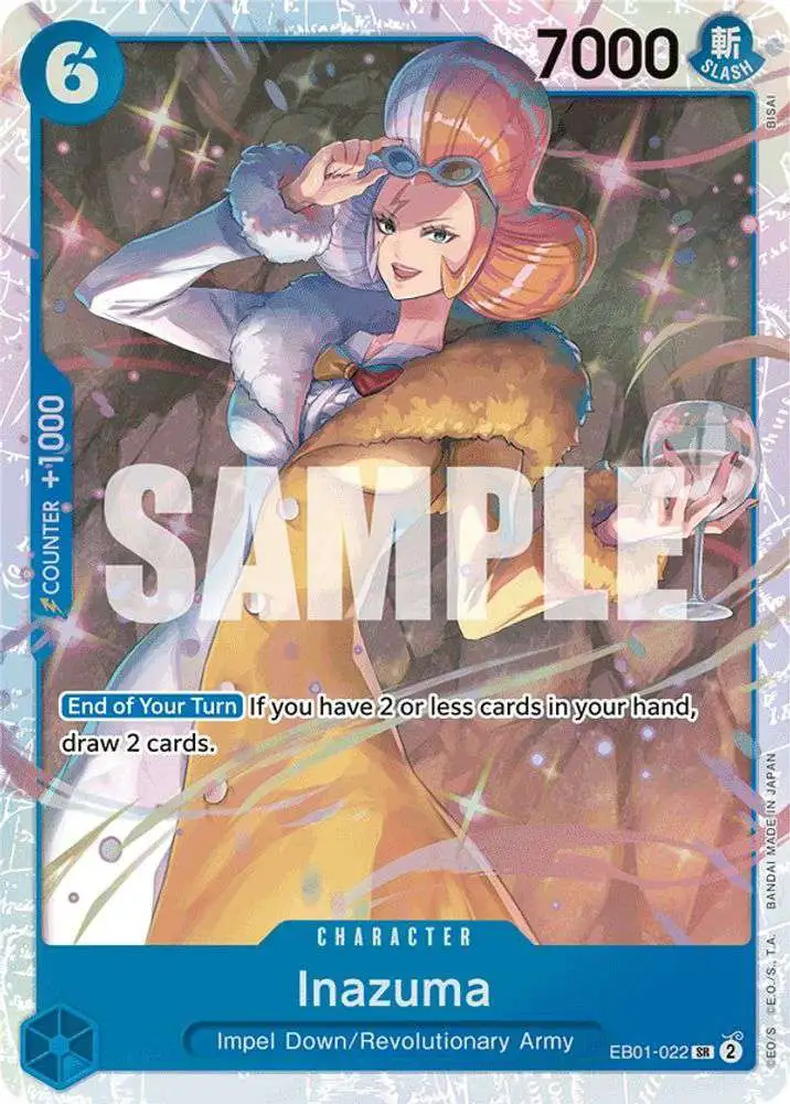 One Piece Trading Card Game Memorial Collection Super Rare Inazuma EB01-022