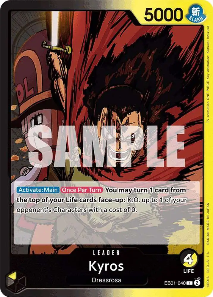 One Piece Trading Card Game Memorial Collection Leader Kyros EB01-040