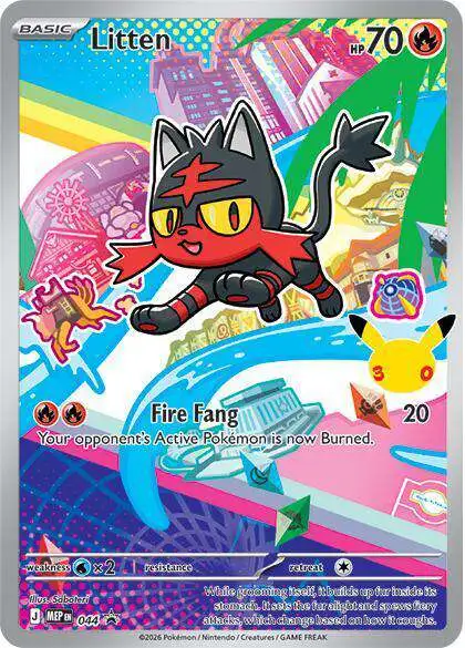 Pokemon Trading Card Game Mega Evolution Promo Promo Litten MEP044