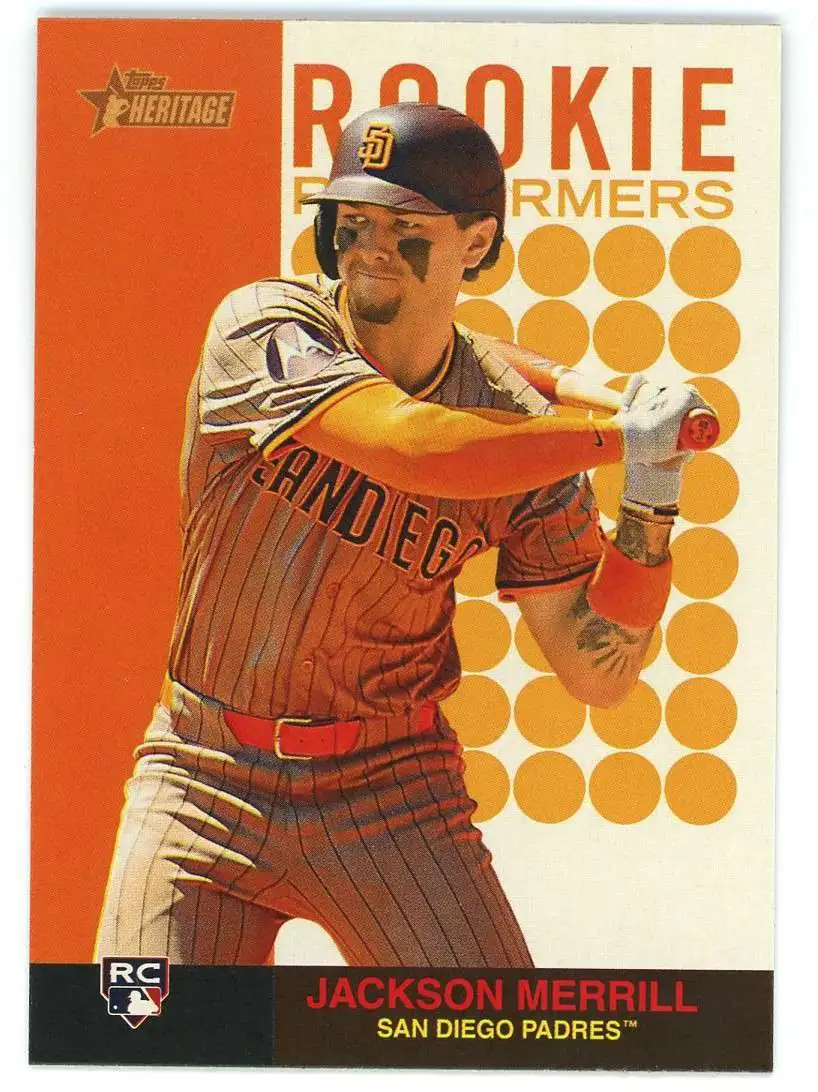 MLB 2024 Topps Heritage High Number Rookie Performers Jackson Merrill RP-7 [Rookie]