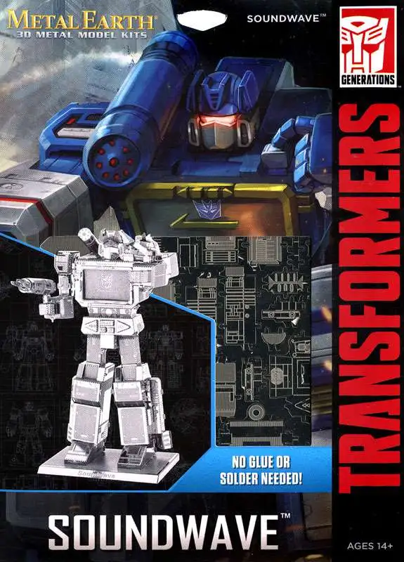 Metal Earth Transformers Soundwave 3D Metal Model Kit