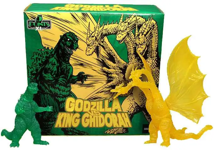 5 Points XL Radioactive Battle Box Godzilla Vs. King Ghidorah Exclusive Deluxe Action Figure Set