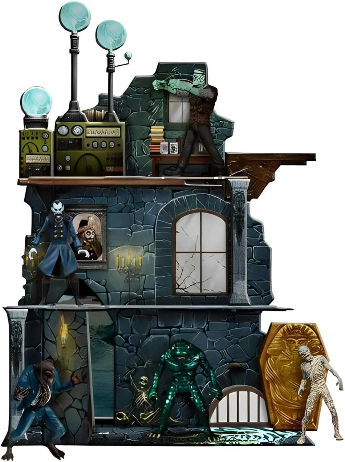 Monsters 5 Points Tower of Fear Deluxe Action Figure Boxed Set [Includes Dracula, Frankenstein's Monster, Mummy, Sea Creature & Werewolf] (Pre-Order ships July)