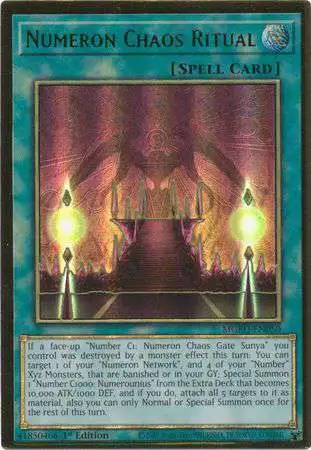 YuGiOh Maximum Gold: El Dorado Premium Gold Rare Numeron Chaos Ritual MGED-EN050