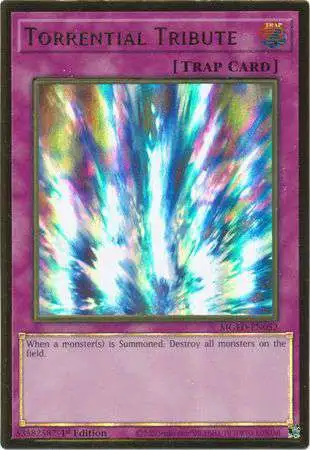 YuGiOh Maximum Gold: El Dorado Premium Gold Rare Torrential Tribute MGED-EN052