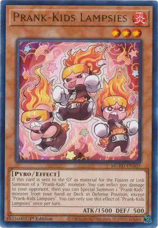 YuGiOh Maximum Gold: El Dorado Rare Prank-Kids Lampsies MGED-EN107