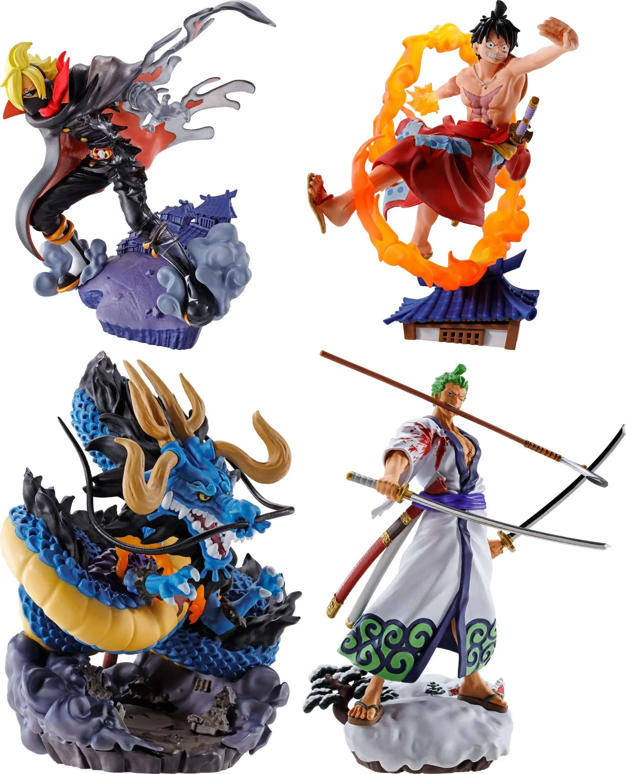 One Piece Petitrama Wano Kuni Vol.1 3.34 Set of 4 Figures