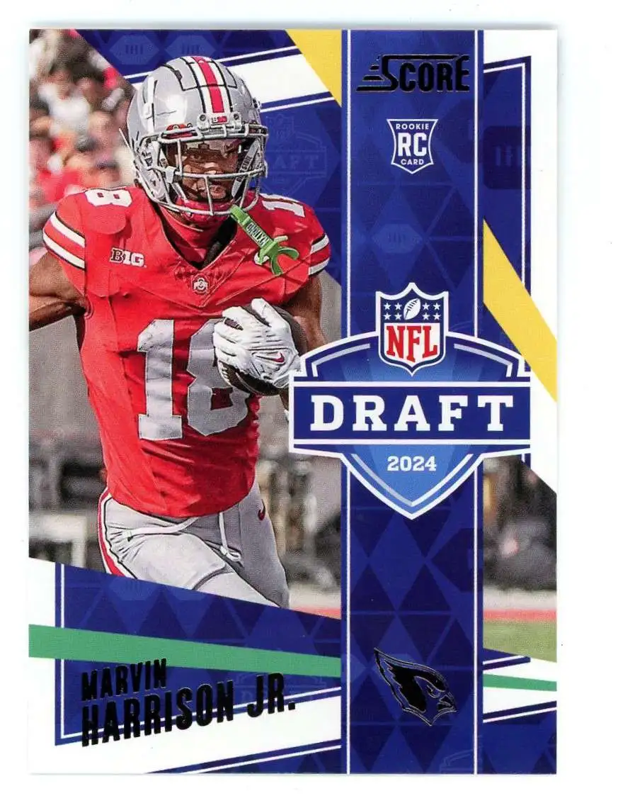 NFL Arizona Cardinals 2024 Score Football Single Card NFL Draft