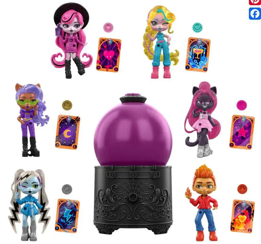 Monster High Potions Series 4 Crystal Ball 3-Inch Mystery Pack [1 RANDOM Mini Doll Figure & 3 Magic Charms]