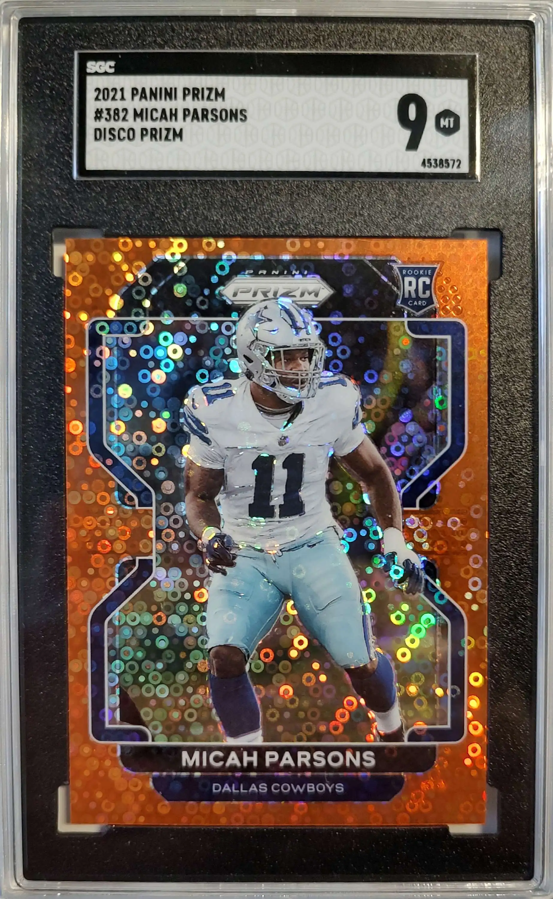 2021 Panini Instant Micah Parsons Rookie Card #122 - PSA 10 Graded - Dallas Cowboys
