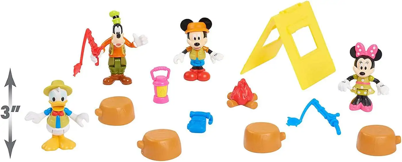 Disney Junior Mickey Mouse Camping Exclusive 3 4-Figure Set Mickey