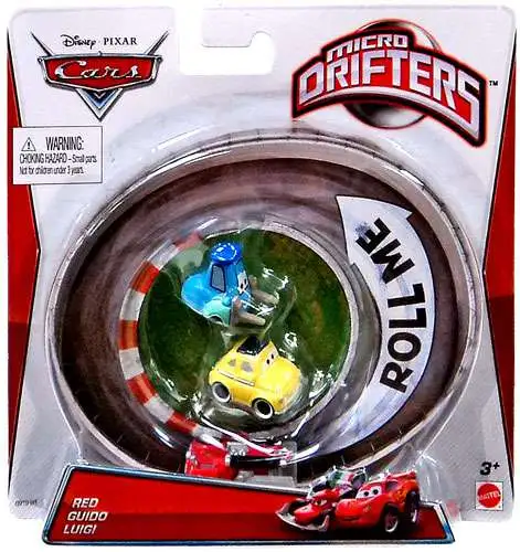 Disney / Pixar Cars Micro Drifters Red, Guido & Luigi Mini Cars