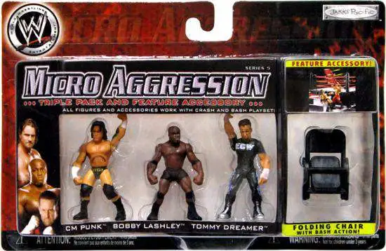 WWE Wrestling Micro Aggression Series 5 CM Punk, Bobby Lashley Tommy  Dreamer Mini Figure 3-Pack Jakks Pacific - ToyWiz