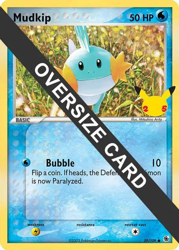 Pokemon Promo Mudkip #59 [Oversized]