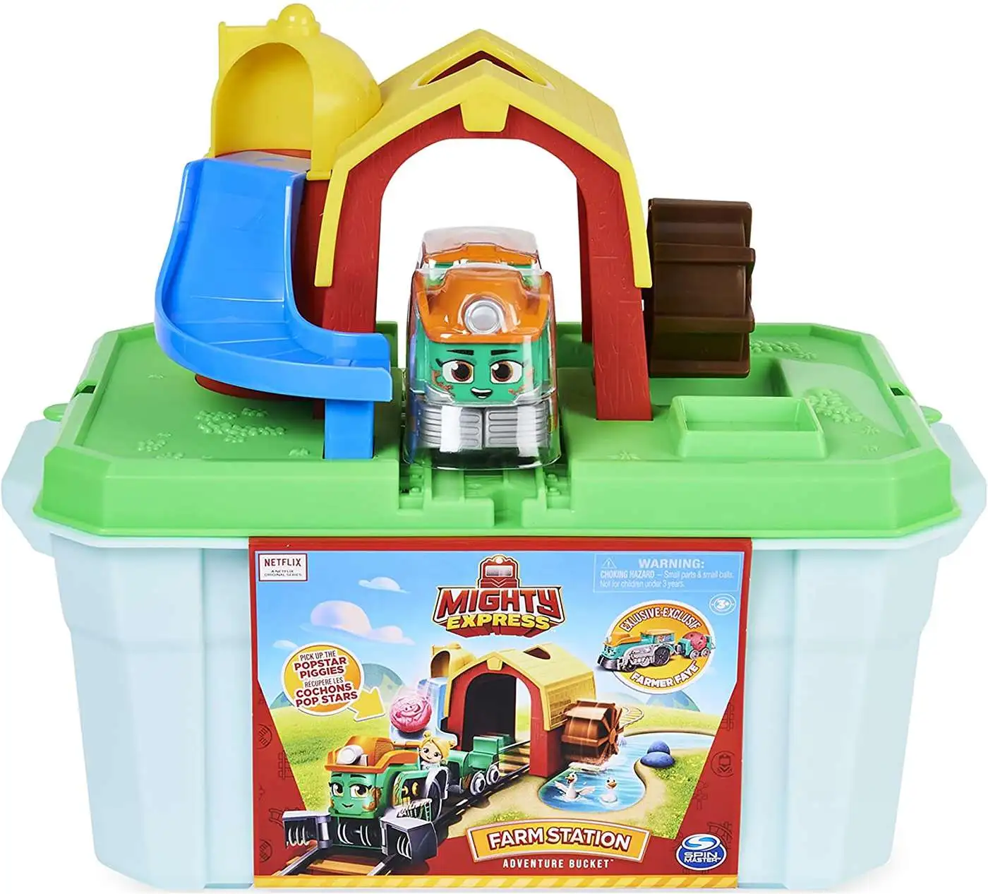 Mighty Express Farm Station Adventure Bucket Playset