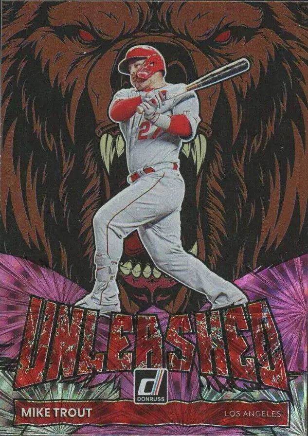 MLB 2022 Donruss Baseball Pink Fireworks Parallel Mike Trout UL-3 [Unleashed]