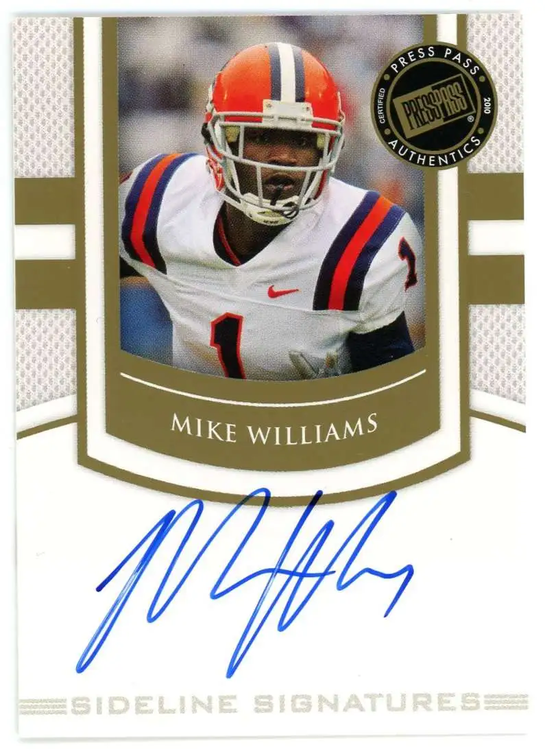 NFL 2010 Press Pass Mike Williams SS-MW [Auto]
