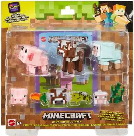 Minecraft Comic Maker Baby Animals 3.25 Action Figure 3-Pack Mattel ...