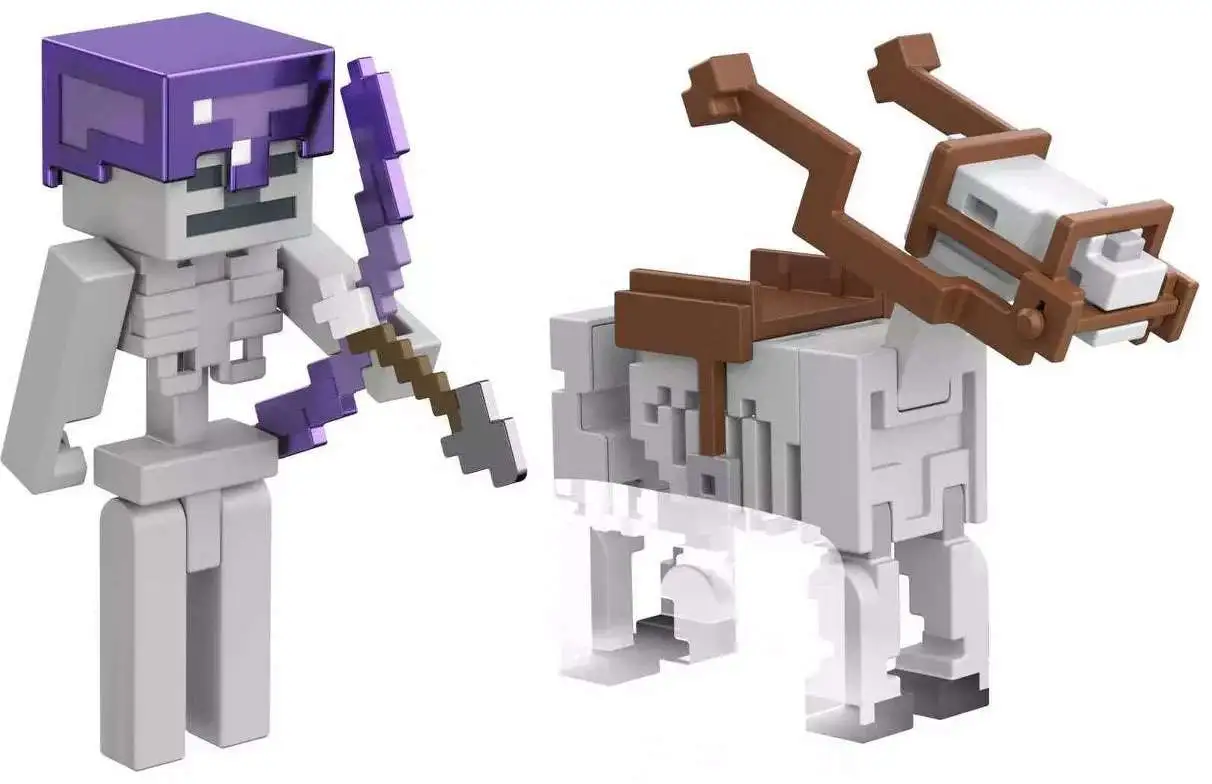 Minecraft Caves Cliffs Skeleton Horseman Battle 3 25 Action Figure Mattel Toys Toywiz