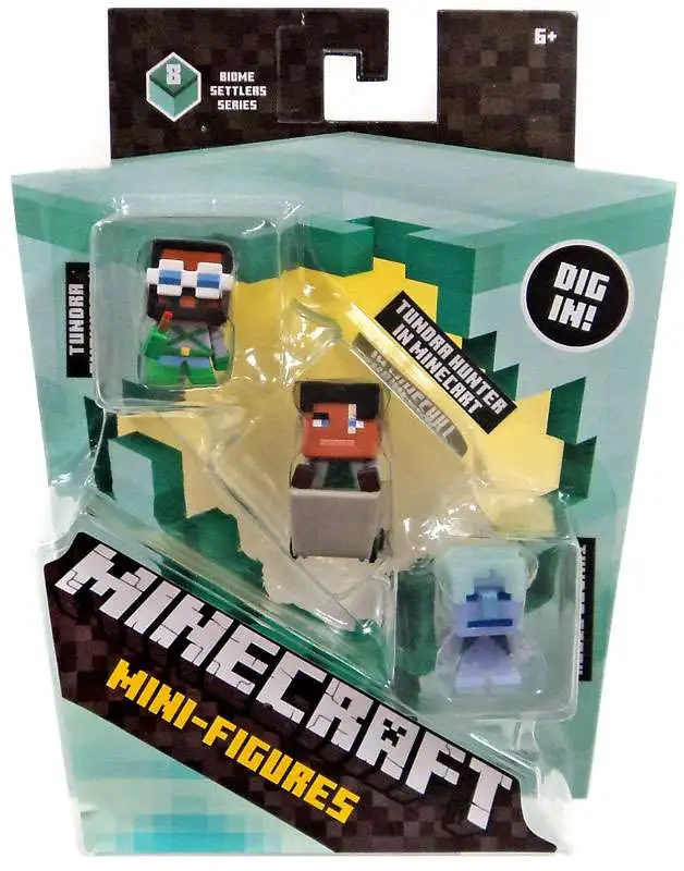 Minecraft Minifigure Biome Settlers Series 8 Minis Tundra Hinter Minecart NEW 