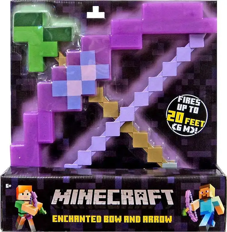 Minecraft Enchanted Bow Arrow Exclusive Roleplay Toy Mattel Toys - ToyWiz