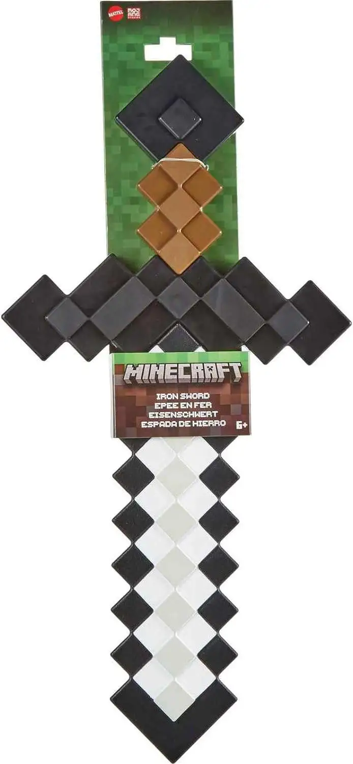 Minecraft Iron Sword Roleplay Toy 2022 Version Mattel - Toywiz