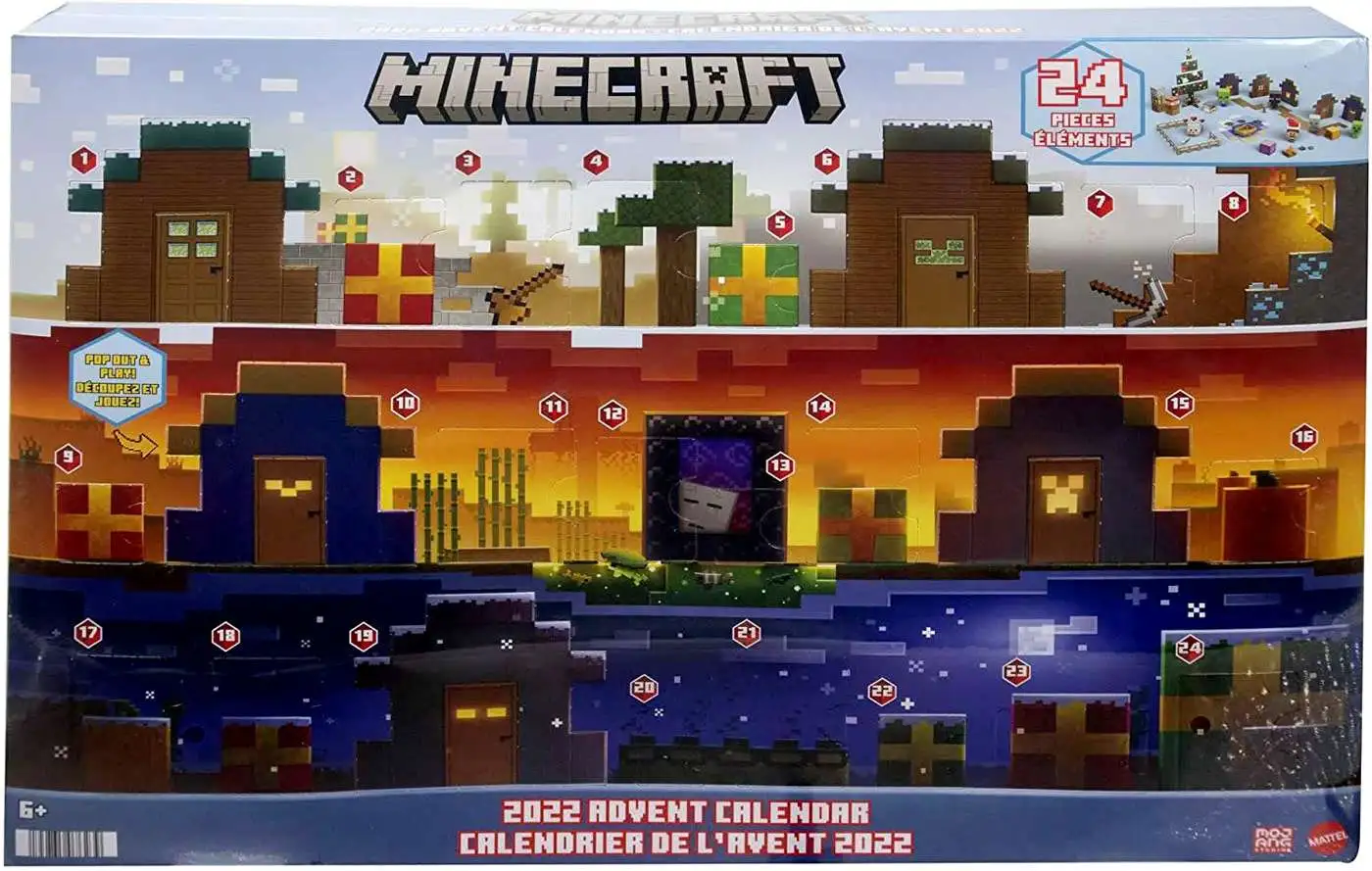 Minecraft Mob Head Minis 2022 Advent Calendar Mattel Toys - ToyWiz