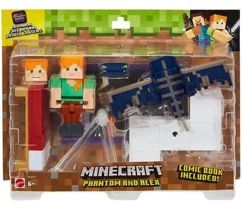 Minecraft Comic Maker Phantom & Alex Action Figure 3-Pack