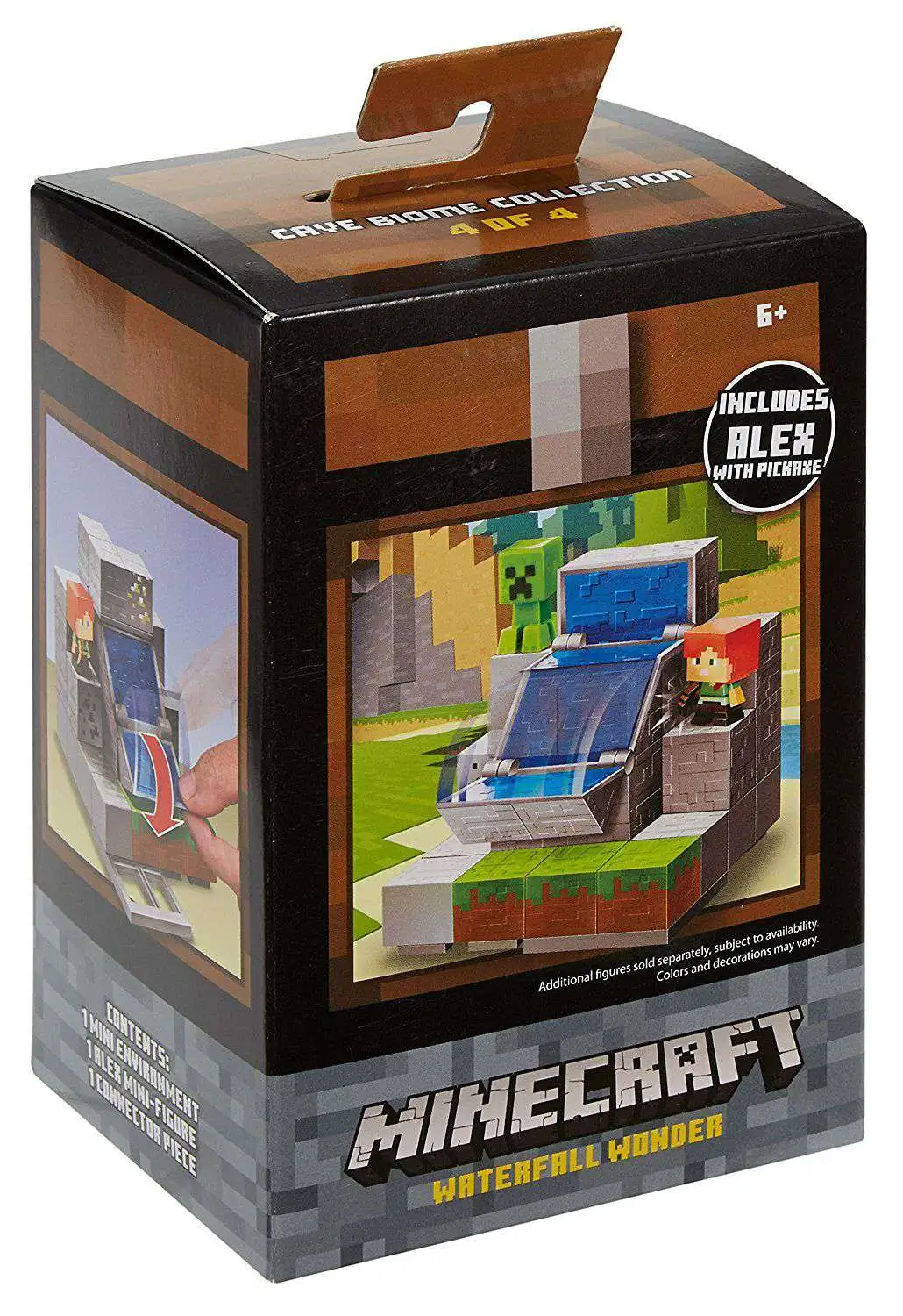 Minecraft Cave Biome Collection Waterfall Wonder Mini Figure Environment Playset #4 of 4 [Includes Alex with Pickaxe]