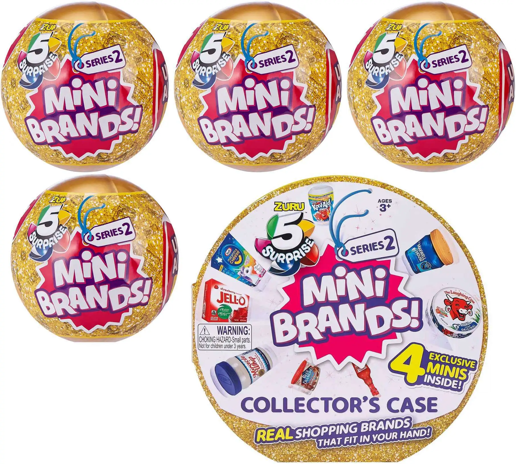 5 Surprise Mini Brands Series 2 COMBO Set 4x Mystery Packs Collector Case  Zuru Toys - ToyWiz