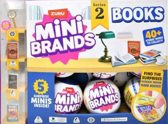 5 Surprise Mini Brands! BOOKS Series 2 Mystery Box [25 Packs]