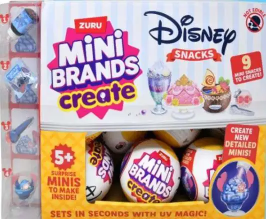 5 Surprise Mini Brands! Create Disney Snacks Mystery Box [13 Packs]