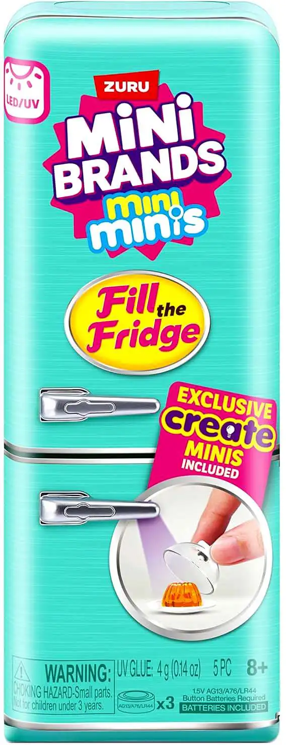 Mini Brands Mini Minis Fill The Fridge Refrigerator 10-Inch Playset [Exclusive CREATE Minis!]