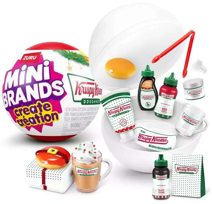5 Surprise Mini Brands! Create Krispy Kreme Christmas Mystery Pack