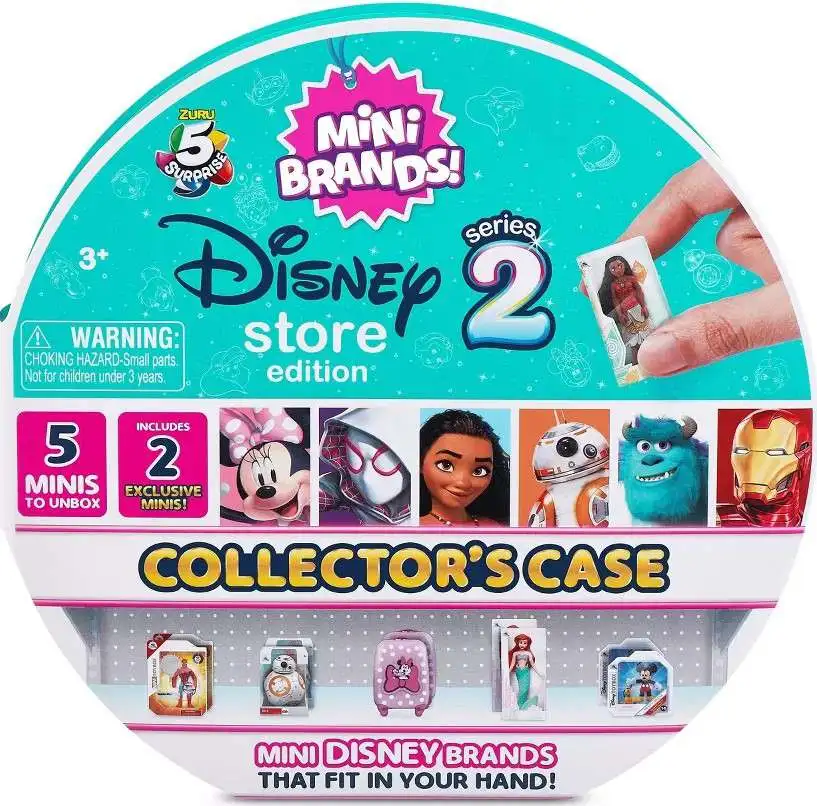 Mini Brands 5 Surprise Disney by ZURU (2 Pack)  Exclusive Disney  Store Edition, Mystery Capsule Real Miniature Brands Collectibles Toys for