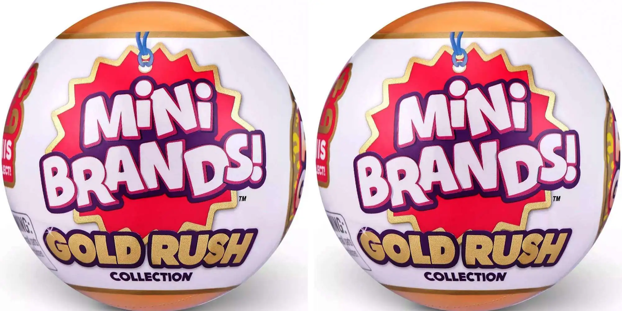 5 Surprise Zuru BNIB IN HAND Mini Brands Gold Rush Collection 2 PACK 