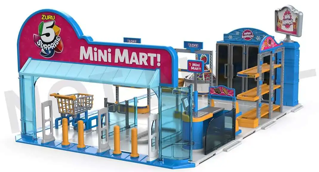 5 Surprise Mini Brands Mini Mart Playset Series 3 by ZURU with 5 Exclusive  Mystery Mini Brands, Store and Display Your Mini Collectibles Collection! 
