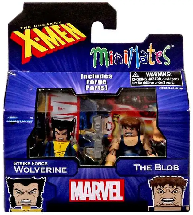 Marvel X-Men Vs. Brotherhood Minimates Series 60 Strike Force Wolverine & The Blob Minifigure 2-Pack