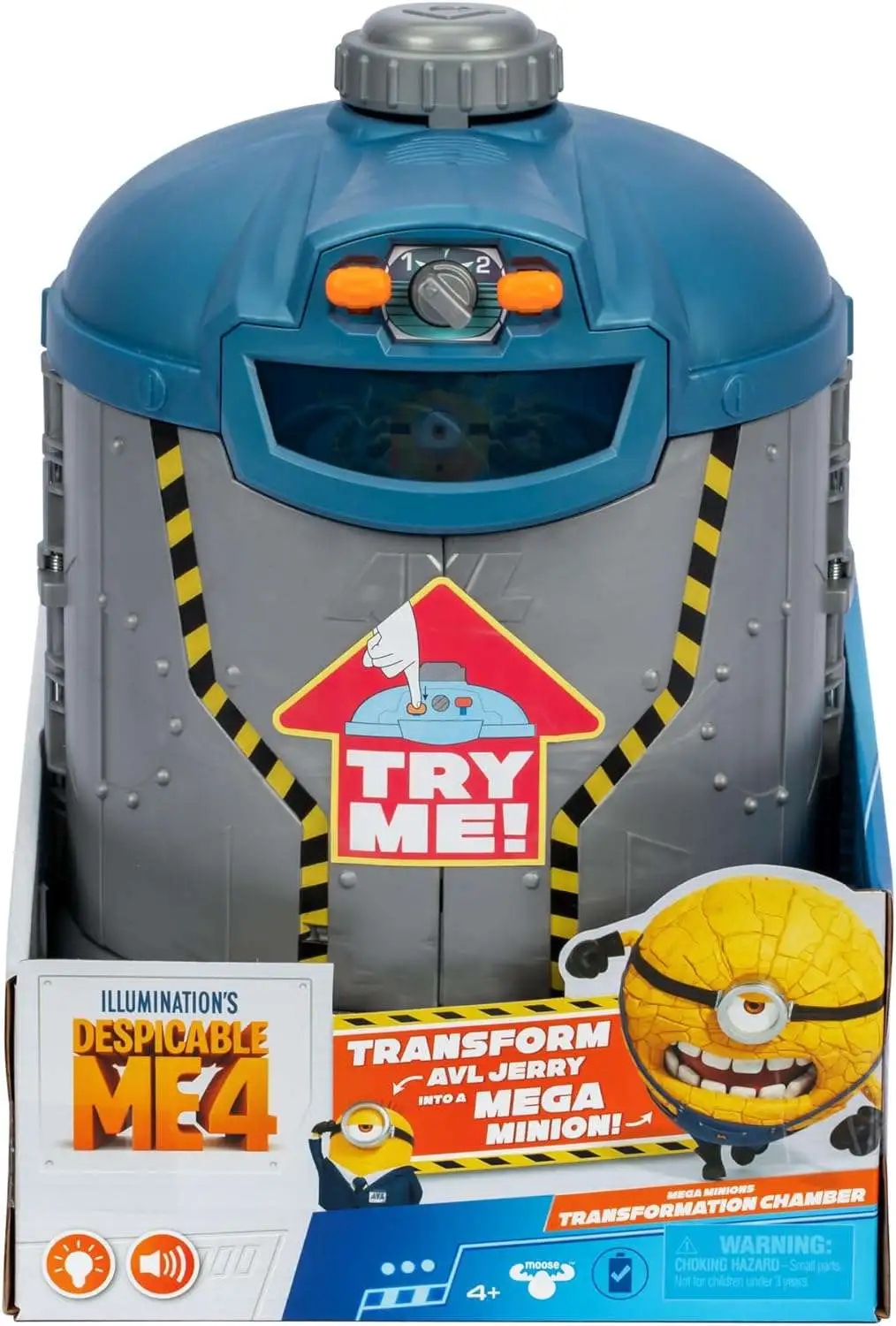 Despicable Me 4 Mega Minion Transformation Chamber Toy Transform AVL ...