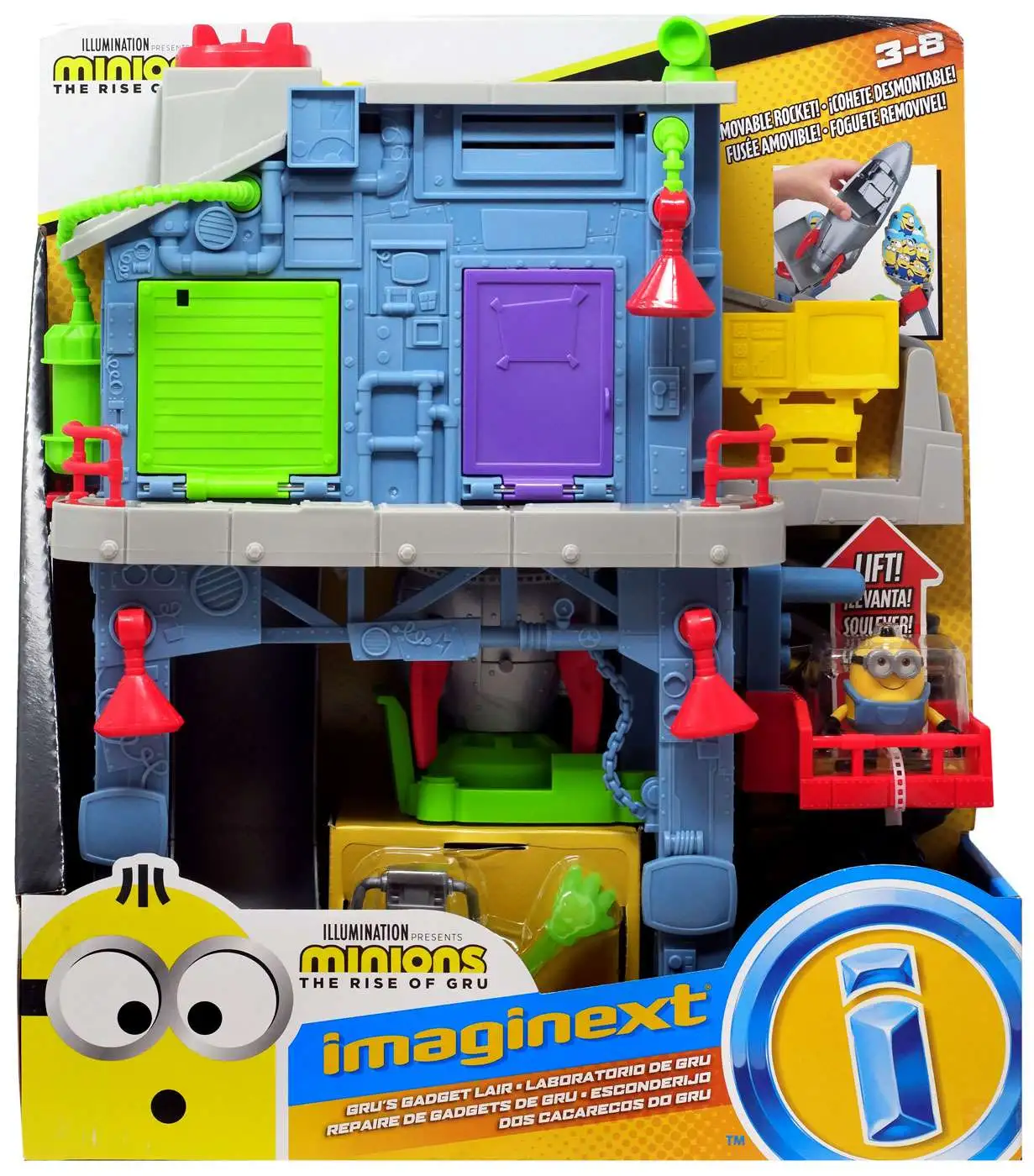 Fisher Price Despicable Me Minions: Rise of Gru Imaginext Gru's Gadget Lair  Playset