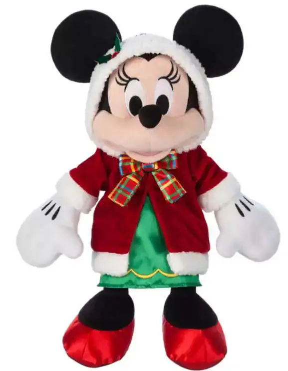 Disney 2024 Holiday Minnie Mouse Exclusive 16-Inch Plush [Furry-Trimmed Riding Hood, Plaid Satin Bow, Satin Skirt & Satin Heels]