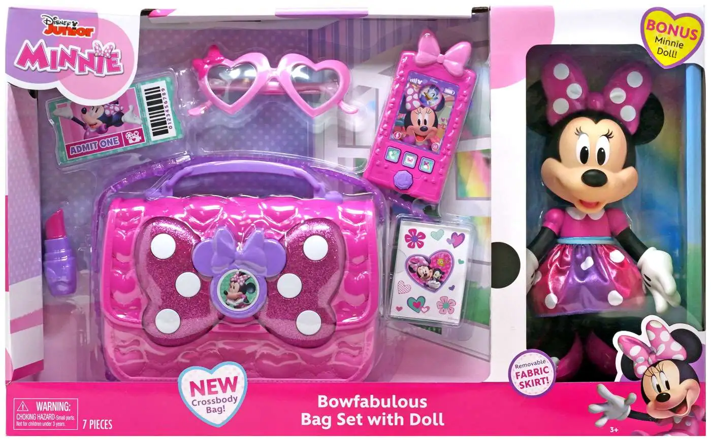 Disney Minnie Mouse Bowfabulous Bag Set with Doll 10-Inch