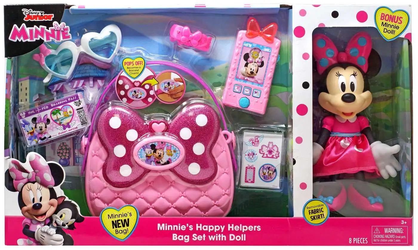 Disney Minnie Mouse Minnie's Happy Helpers Bag Set 10-Inch Playset [Bonus Minnie Doll, Loose]
