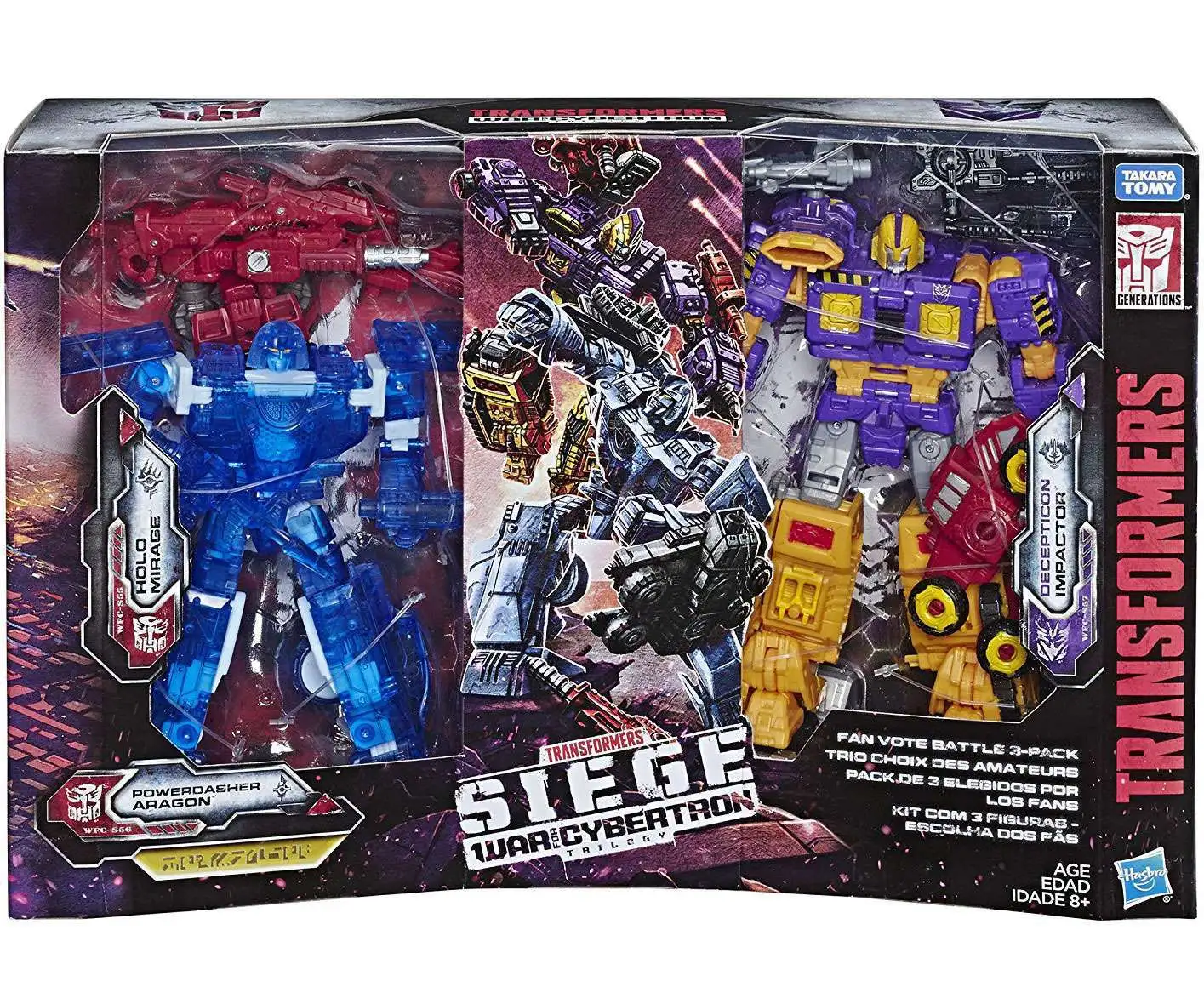 Transformers War for Cybertron Siege Amazon 3-Pack Powerdasher Aragon New 